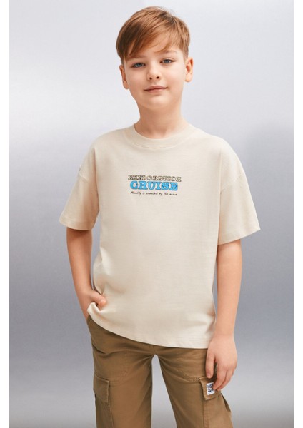 ORAN Erkek Bej T-Shirt