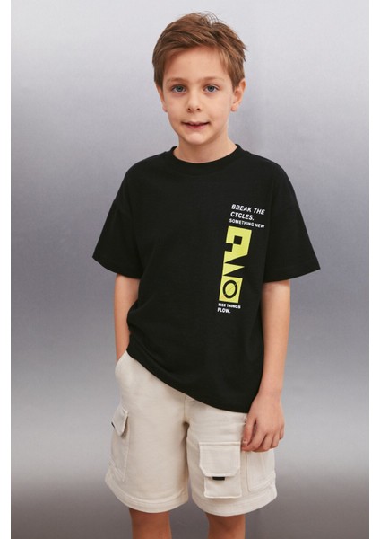 JARETH Erkek Siyah T-Shirt