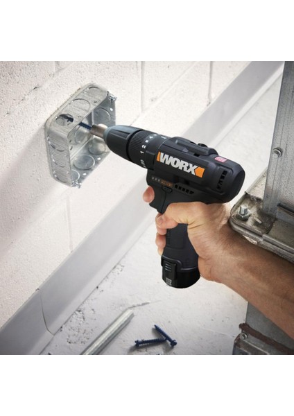 WX121 12VOLT/2.0AH Li-Ion Çift Akülü Kömürsüz Profesyonel Şarjlı Darbeli Matkap + 5 Parça Aksesuar indirimleri