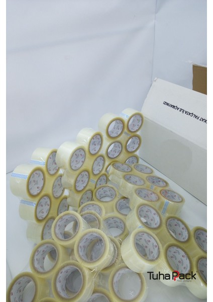 Koli Bandı 60MM x 100M Hotmelt Şeffaf (48 Adet) - Güçlü Yapışkanlı Koli Bandı modelleri