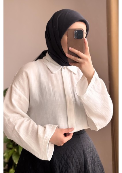 Classic Müslin Gömlek-Ekru modelleri