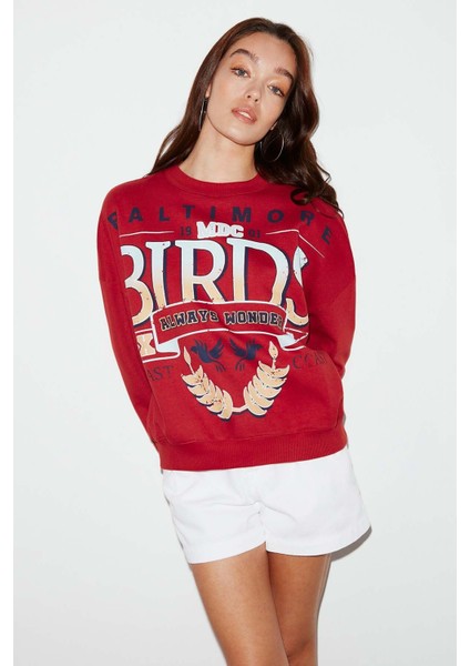 Sanne Oversize Kırmızı Sweatshirt modelleri