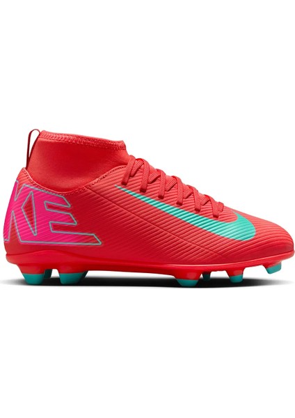 Mercurial Jr Superfly 10 Club Fg/mg Çocuk Kırmızı Futbol Krampon FQ8318-800