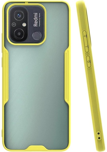 Newface Xiaomi Redmi 12C Kılıf Platin Silikon - Sarı