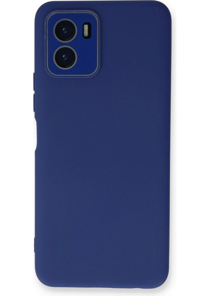 Newface Vivo Y15S Kılıf Lansman Glass Kapak - Sky Blue