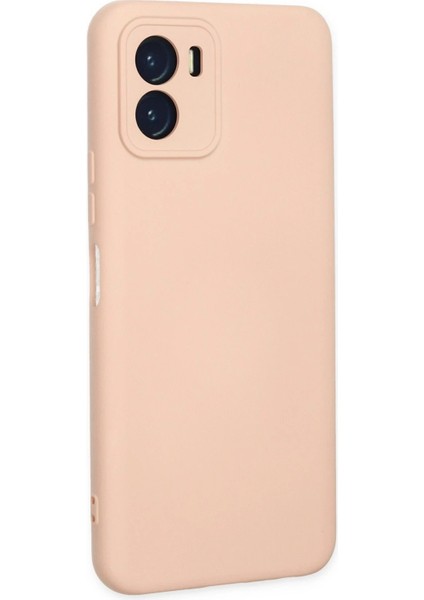 Newface Vivo Y15S Kılıf Nano Içi Kadife Silikon - Pudra modelleri