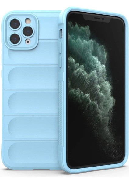 Newface iPhone 11 Pro Max Kılıf Optimum Silikon - Sky Blue