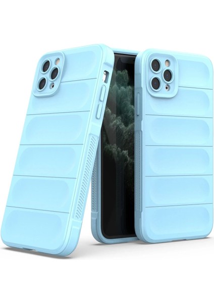Newface iPhone 11 Pro Max Kılıf Optimum Silikon - Sky Blue