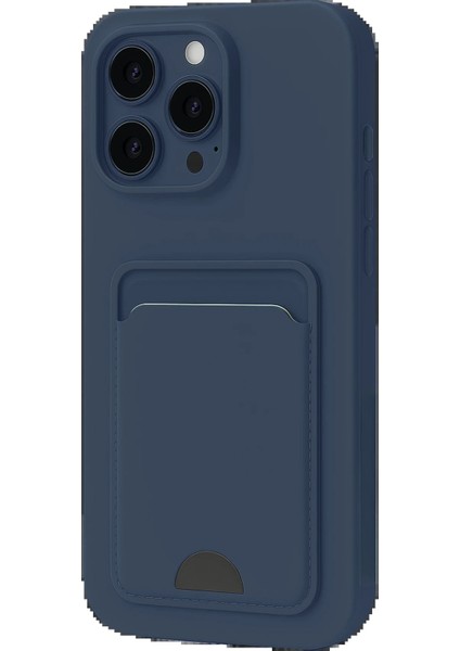 Newface iPhone 16 Pro Max Kılıf Kelvin Kartvizitli Silikon - Lacivert