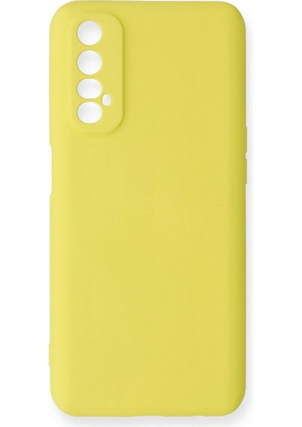 Newface Realme 7 Kılıf Nano Içi Kadife Silikon - Sarı