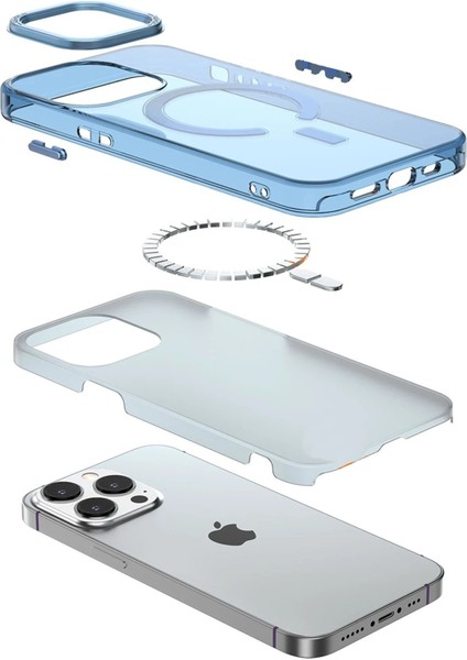 Newface iPhone 14 Pro Max Kılıf Troy Magsafe Kapak - Mor