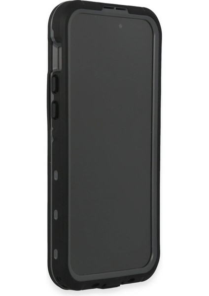 Newface iPhone 15 Pro Kılıf Red Pepper Magneticsafe Su Geçirmez Kılıf - Siyah-Gri