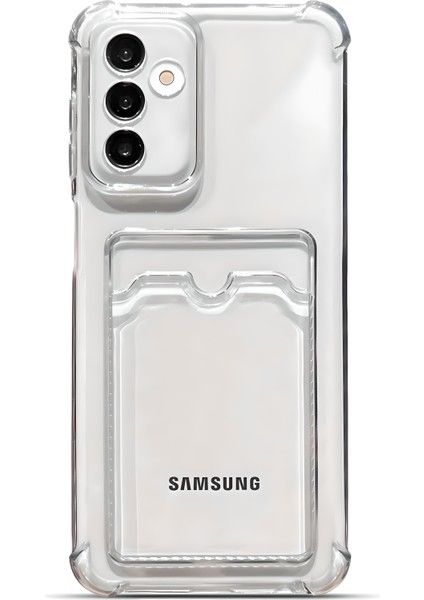 Samsung Galaxy S25 Uyumlu Kamera Korumalı Kartlıklı Köşeleri Airbag Tasarımlı Darbe Önleyici Şeffaf Silikon Kılıf