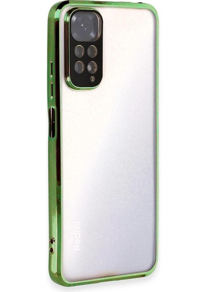 Newface Xiaomi Redmi Note 11 Kılıf Razer Lensli Silikon - Yeşil