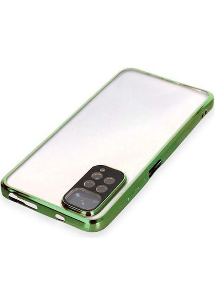 Newface Xiaomi Redmi Note 11 Kılıf Razer Lensli Silikon - Yeşil modelleri