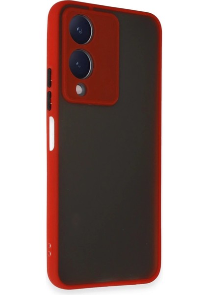 Newface Vivo Y17S Kılıf Montreal Silikon Kapak - Kırmızı fiyatları