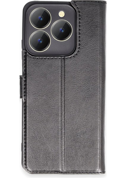 Newface Realme C63 Kılıf Trend S Plus Kapaklı Kılıf - Siyah