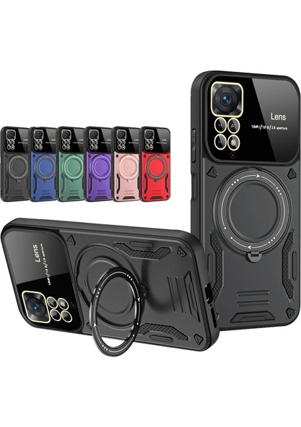 Newface Xiaomi Redmi Note 12 Pro 4g Kılıf Joy Lens Standlı Kapak - Lacivert fiyatları