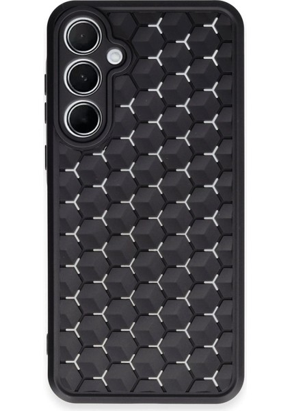 Newface Samsung Galaxy A35 5g Kılıf Petek Silikon Kapak - Siyah