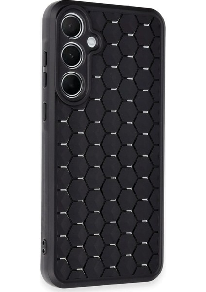 Newface Samsung Galaxy A35 5g Kılıf Petek Silikon Kapak - Siyah