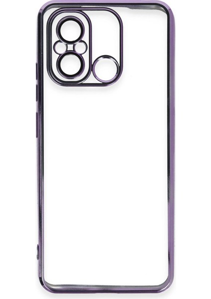 Newface Xiaomi Redmi 12C Kılıf Razer Lensli Silikon - Mor