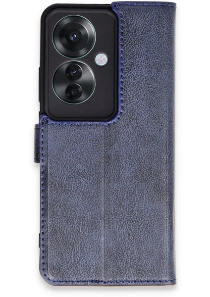 Newface Oppo Reno 11F Kılıf Trend S Plus Kapaklı Kılıf - Lacivert