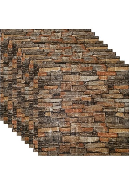 Kendinden Yapışkanlı Oda Salon Ofis Kahverengi Duvar Kağıdı Paneli NW47