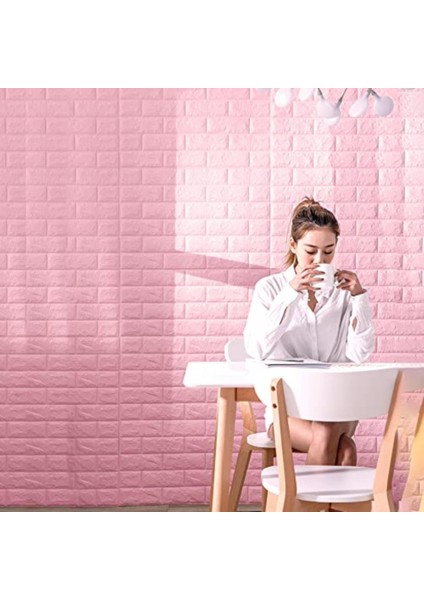 Kendinden Yapışkanlı Oda Salon Ofis Pembe Duvar Kağıdı Paneli NW03 fiyatları