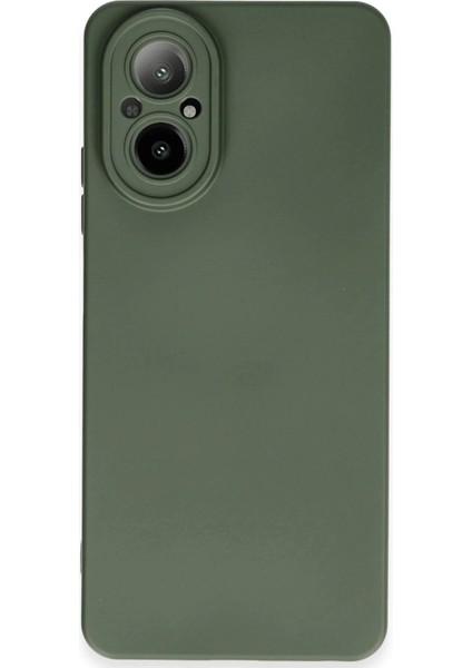 Newface Realme 12 Lite Kılıf Nano Içi Kadife Silikon - Koyu Yeşil