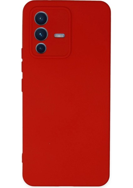 Newface Vivo V23 5g Kılıf Nano Içi Kadife Silikon - Kırmızı