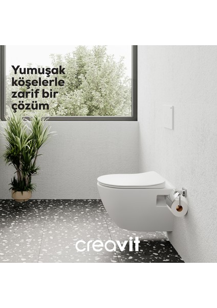 Terra Thermoplast Yavaş Kapanan Klozet Kapaklı Beyaz Set