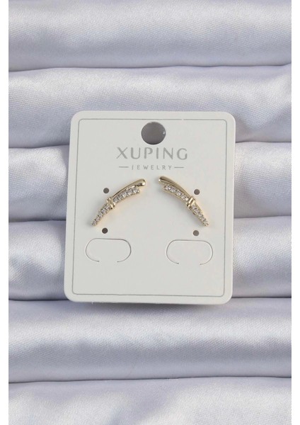 Xuping Gold Renk Zirkon Taşlı Küpe