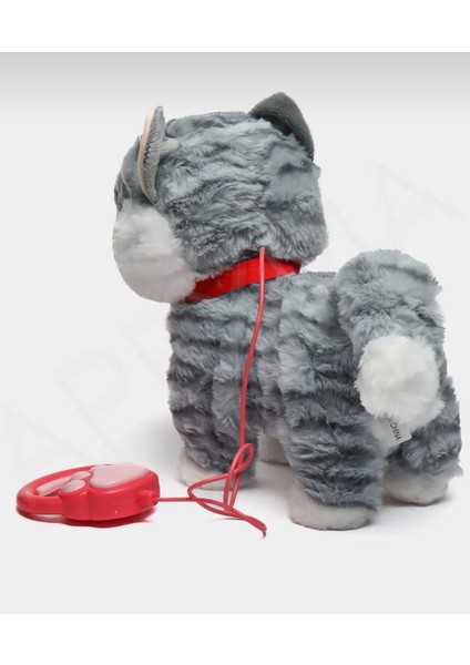 Müzikli Yürüyen Miyavlayan Dil Çıkartan Kuyruk ve Başını Sallayan Söylenenleri Tekrarlayan Peluş Kedi (