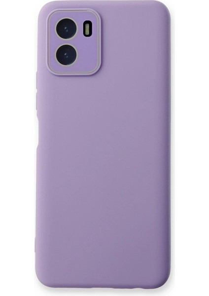 Newface Vivo Y15S Kılıf Lansman Glass Kapak - Lila