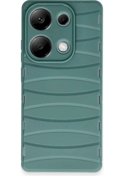 Newface Xiaomi Redmi Note 13 Pro 4g Kılıf Bibercas Silikon Kapak - Koyu Yeşil