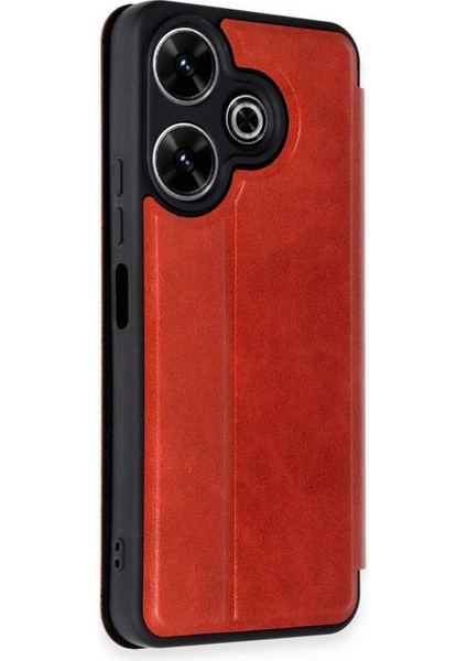 Newface Xiaomi Redmi 13 4g Kılıf Flip Cover - Kırmızı fiyatları
