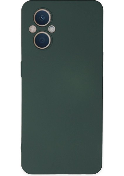 Newface Oppo Reno 7 Lite Kılıf Nano Içi Kadife Silikon - Koyu Yeşil