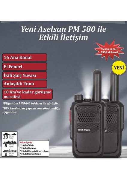 PM- 580 sız Pmr El Telsizi