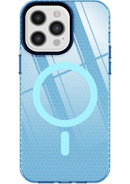 Newface iPhone 12 Pro Max Kılıf Beta Magneticsafe Silikon - Mavi