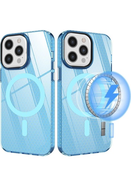 Newface iPhone 12 Pro Max Kılıf Beta Magneticsafe Silikon - Mavi