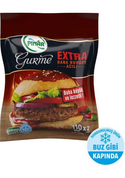 Gurme Extra Acılı Dana Burger 220 G