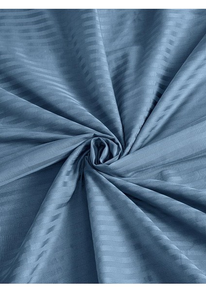 Çarşaf Stripe Saten Düz Lastikli Geniş Ölçü