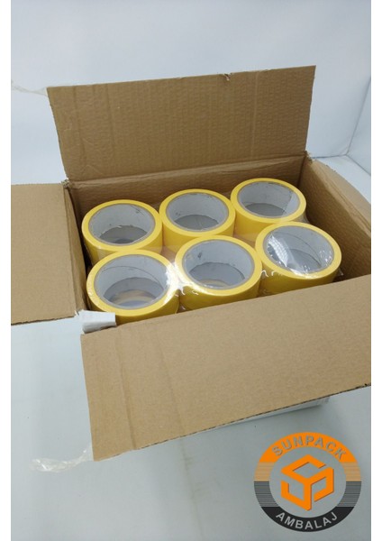 Koli Bandı 70MM x 100M Hotmelt Kahverengi (6 Adet) - Güçlü Yapışkanlı Koli Bandı fırsatları