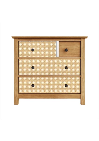 Hasır Rattan Desenli Kendinden Yapışkanlı Laminasyonlu Dolap, Şifonyer, Komodin Kaplama Folyosu indirimleri