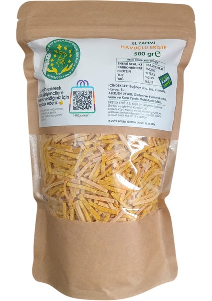 Havuçlu Erişte 500 gr