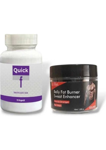 Quick F Takviye 15'li + Fat Burner Men Vücut Için Krem