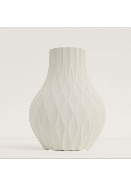 Dalga Dokulu Dekoratif Vazo