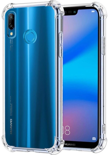 Huawei P20 Lite Uyumlu Darbe Önleyici Sararmaya Dayanıklı Airbag Korumalı Ultra Slim Tpu Şeffaf Silikon Kılıf