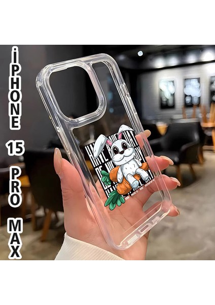 Iphone 15 Pro Max Tavşan Baskılı Telefon Kılıfı