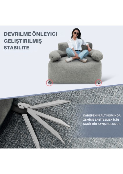 Single Inflatable Sofa Premium Şişme Koltuk